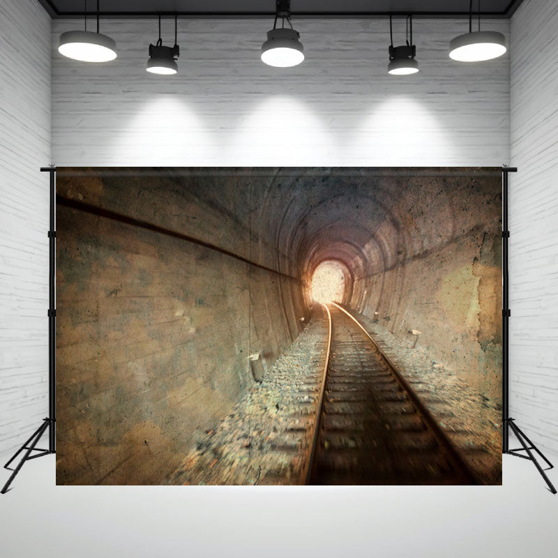 Railroad Tracks And Tunnels Photography Backdrop - Layoris