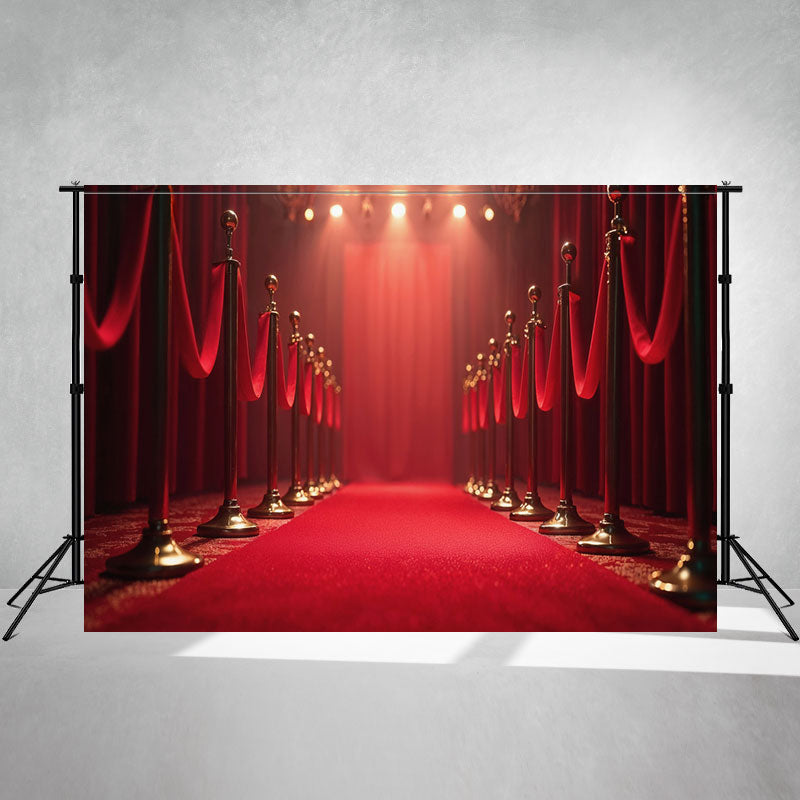 Red Carpet Flash Live Photography Backdrop - Layoris