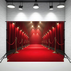 Red Carpet Event Venue Lighting Photo Backdrop - Layoris