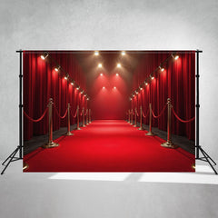 Red Carpet Event Venue Lighting Photo Backdrop - Layoris