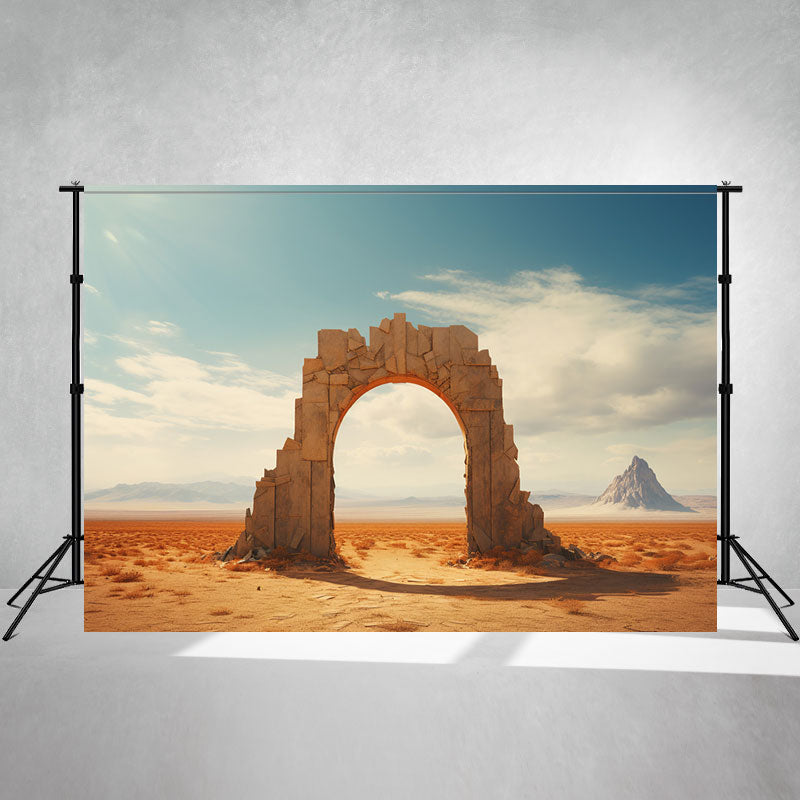 Stone Arch In The Desert Photographic Backdrop - Layoris