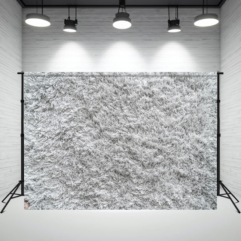 Light Grey Plush Blanket Photography Backdrop - Layoris