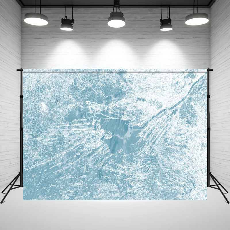 Broken Blue Transparent Glass Photo Backdrop - Layoris