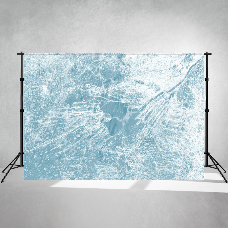 Broken Blue Transparent Glass Photo Backdrop - Layoris