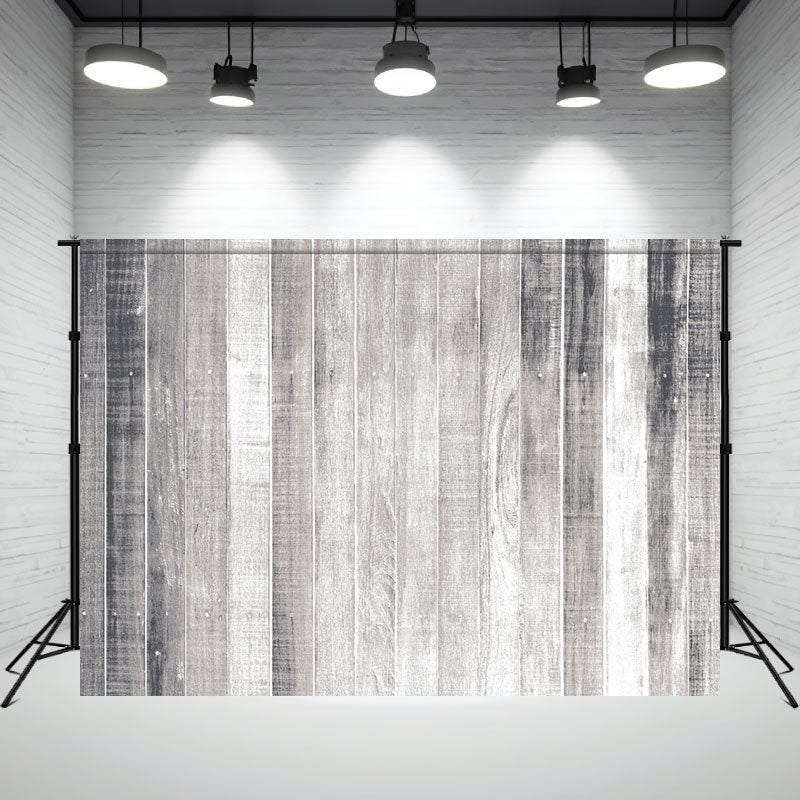Light Grey Vertical Wooden Planks Photo Backdrop - Layoris