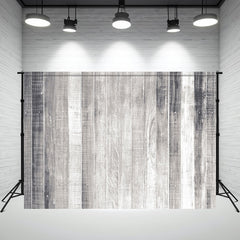 Light Grey Vertical Wooden Planks Photo Backdrop - Layoris