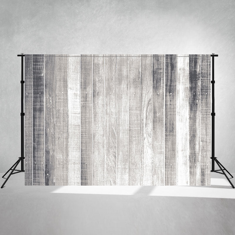 Light Grey Vertical Wooden Planks Photo Backdrop - Layoris