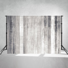 Light Grey Vertical Wooden Planks Photo Backdrop - Layoris