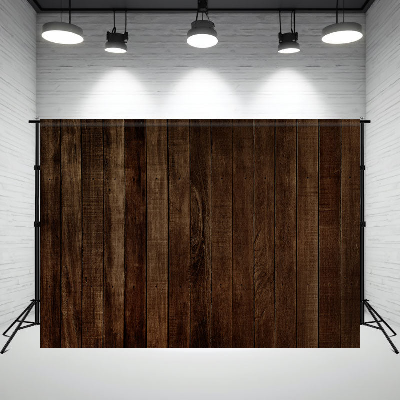 Brown Vertical Wooden Board Portrait Backdrop - Layoris
