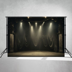 Black Curtain Stage Photography Backdrop - Layoris