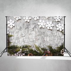 Snowflake Pine Cone Diy Christmas Photo Backdrop - Layoris