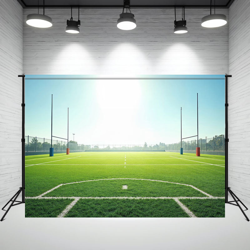 Spacious Football Field Sports Photo Backdrop - Layoris