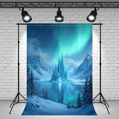Lake Castle Aurora Fairy Tale Photography Backdrop - Layoris