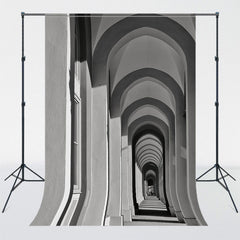 Gray Endless Arches Portrait Photo Backdrop - Layoris