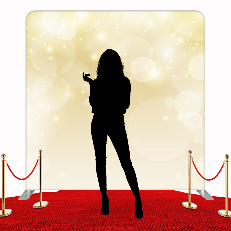 Yellow Bubble Highlight Bokeh Double Sided Backdrop - Layoris