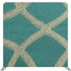 Green Beige Fabric Texture Double Sided Backdrop - Layoris