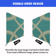 Green Beige Fabric Texture Double Sided Backdrop - Layoris