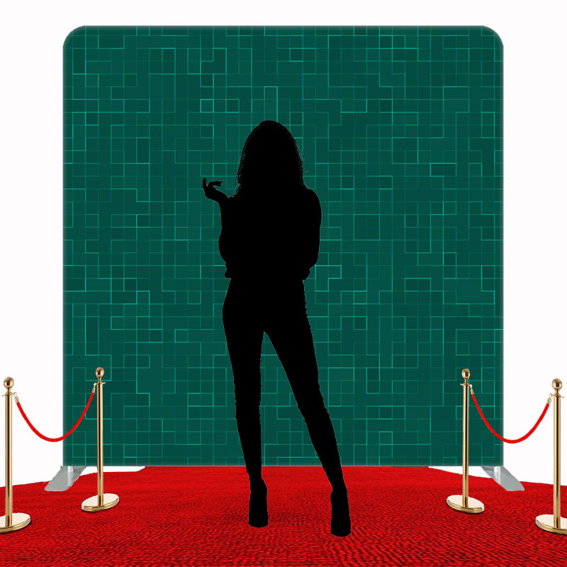 Green Pixel Texture Double Sided Backdrop - Layoris
