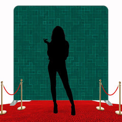 Green Pixel Texture Double Sided Backdrop - Layoris