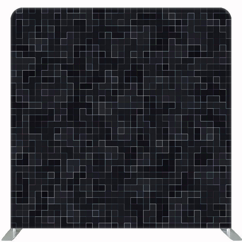 Black Pixel Texture Double Sided Backdrop - Layoris