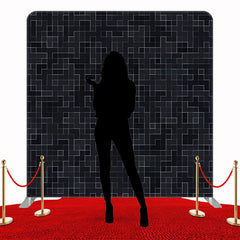 Black Pixel Texture Double Sided Backdrop - Layoris