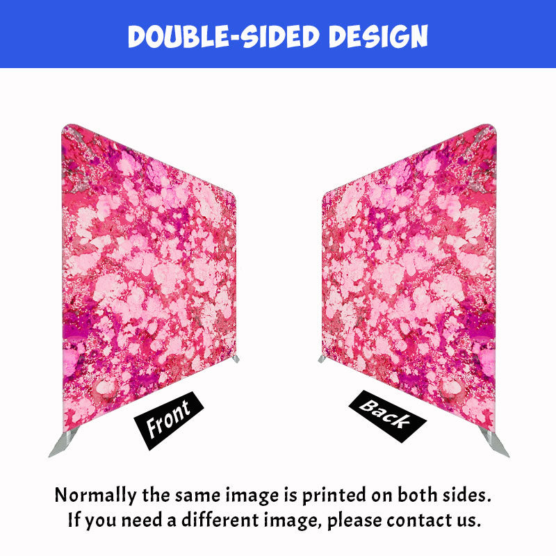 Red Pink Abstract Double Sided Backdrop - Layoris