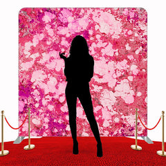 Red Pink Abstract Double Sided Backdrop - Layoris
