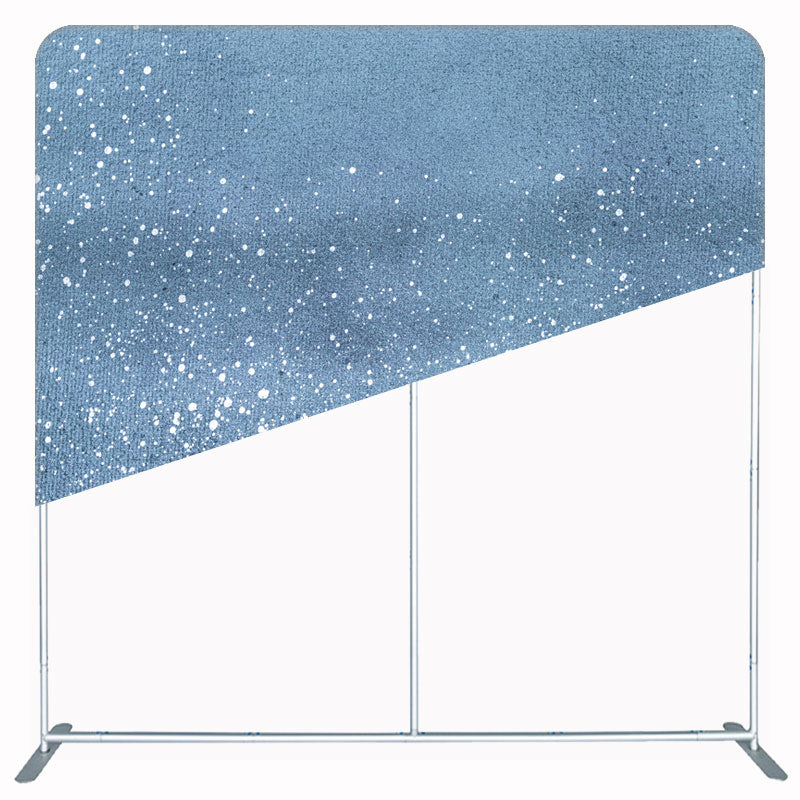Dusty Blue Glitter Double Sided Backdrop - Layoris