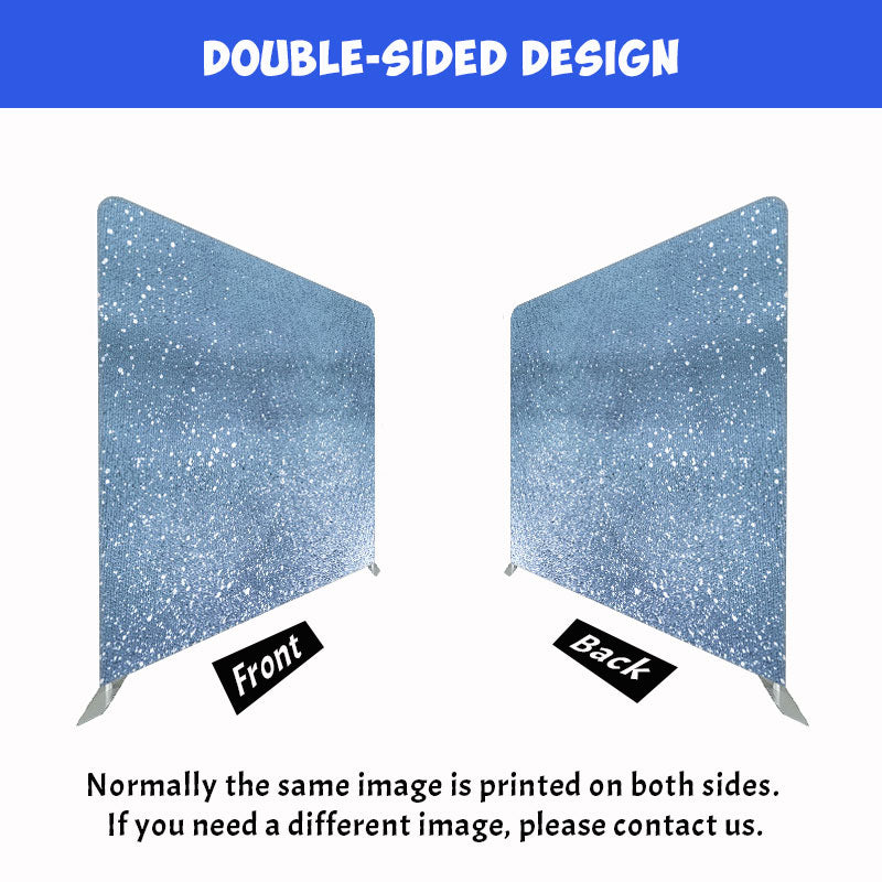 Dusty Blue Glitter Double Sided Backdrop - Layoris