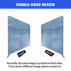 Dusty Blue Glitter Double Sided Backdrop - Layoris