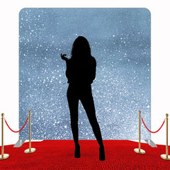 Dusty Blue Glitter Double Sided Backdrop - Layoris