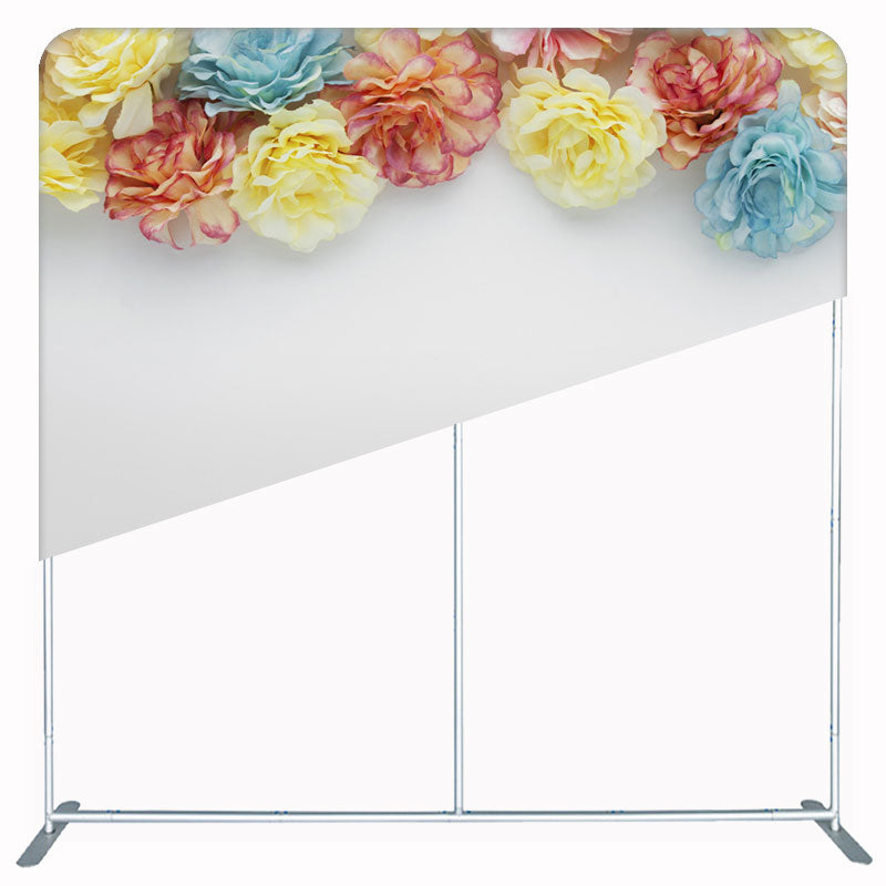 Colorful Gradient Flowers Double Sided Backdrop - Layoris