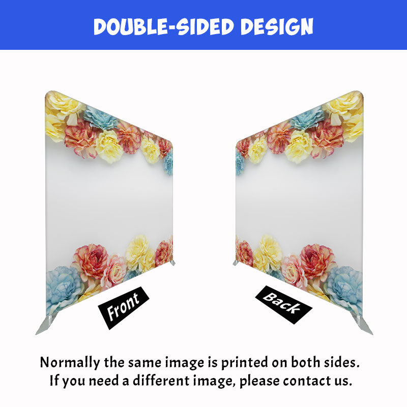Colorful Gradient Flowers Double Sided Backdrop - Layoris