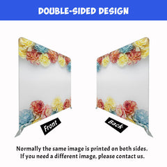 Colorful Gradient Flowers Double Sided Backdrop - Layoris
