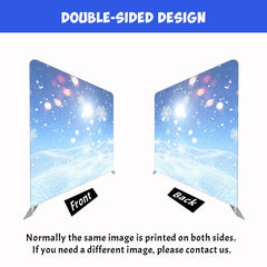 Snowflakes Snow Blue Sky Double Sided Backdrop - Layoris