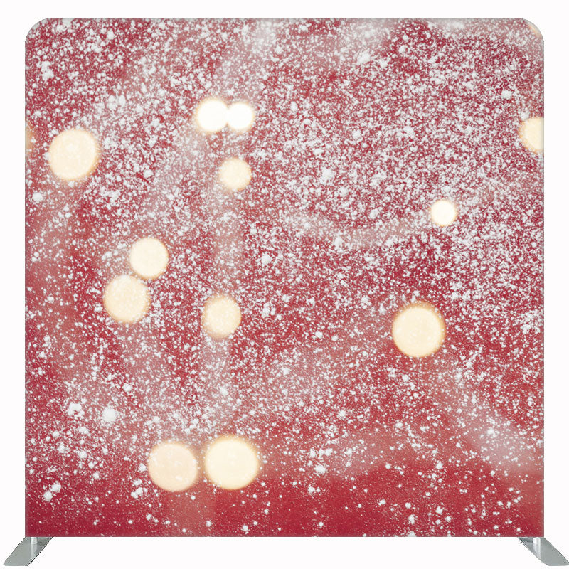 Bokeh Dots On Red Background Double Sided Backdrop - Layoris