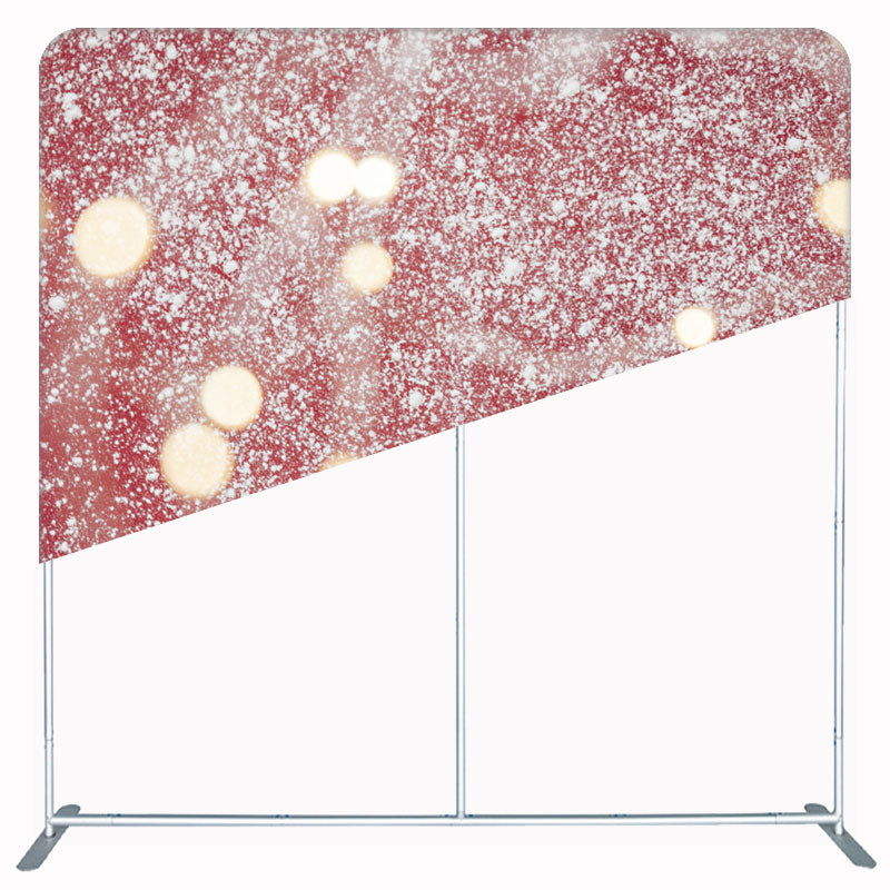 Bokeh Dots On Red Background Double Sided Backdrop - Layoris