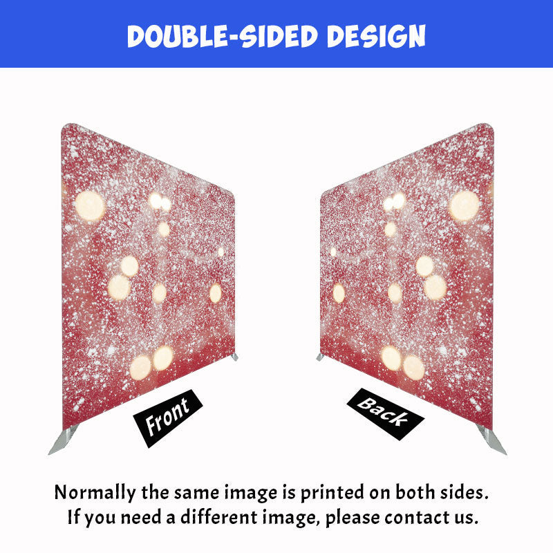 Bokeh Dots On Red Background Double Sided Backdrop - Layoris