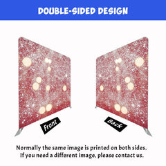 Bokeh Dots On Red Background Double Sided Backdrop - Layoris