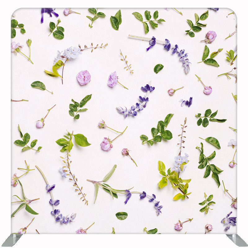 Leaves And Flowers Beige Double Sided Backdrop - Layoris