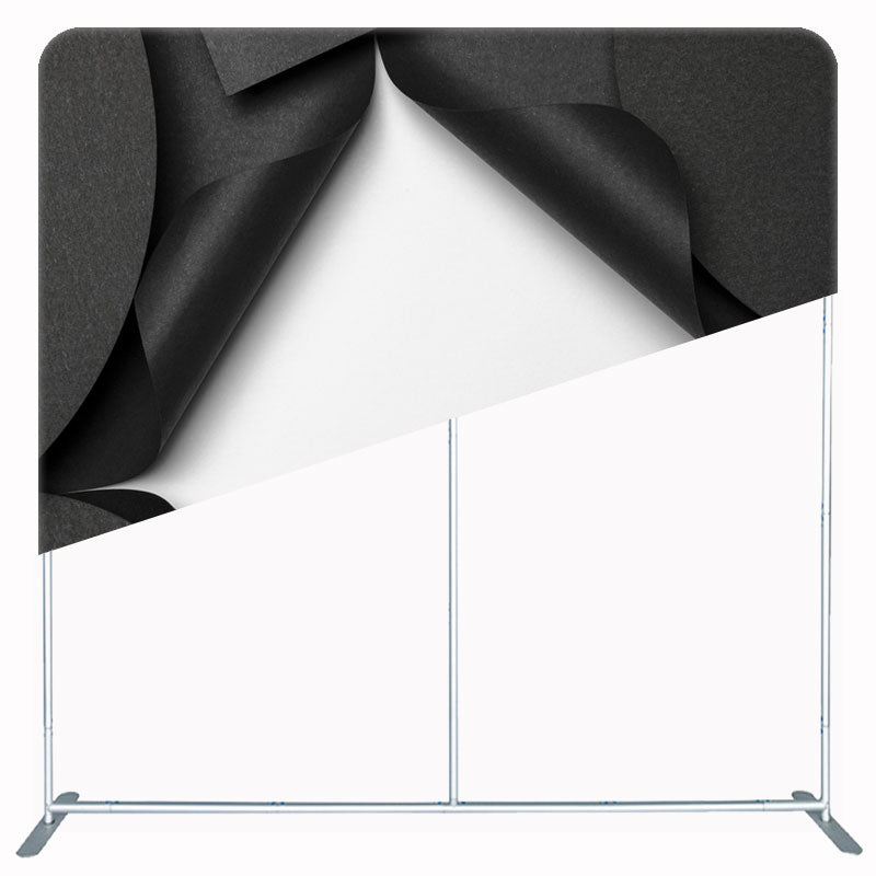 Black Curled Edge Opening Double Sided Backdrop - Layoris