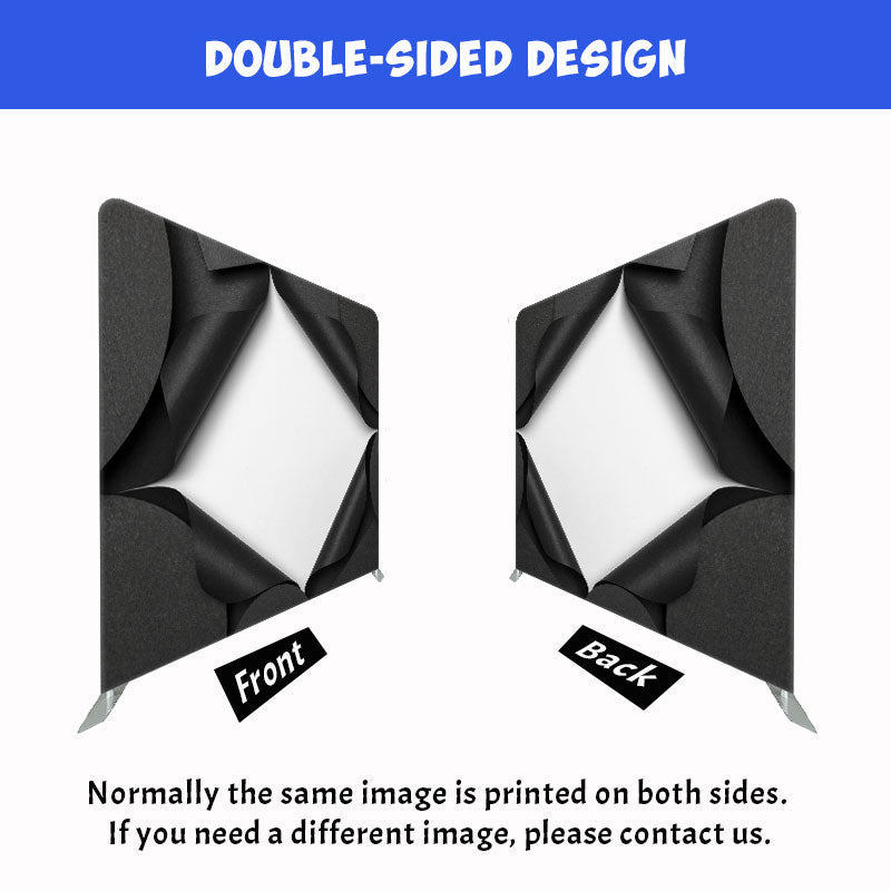Black Curled Edge Opening Double Sided Backdrop - Layoris