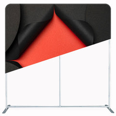 Black Curling Opening Orange Double Sided Backdrop - Layoris