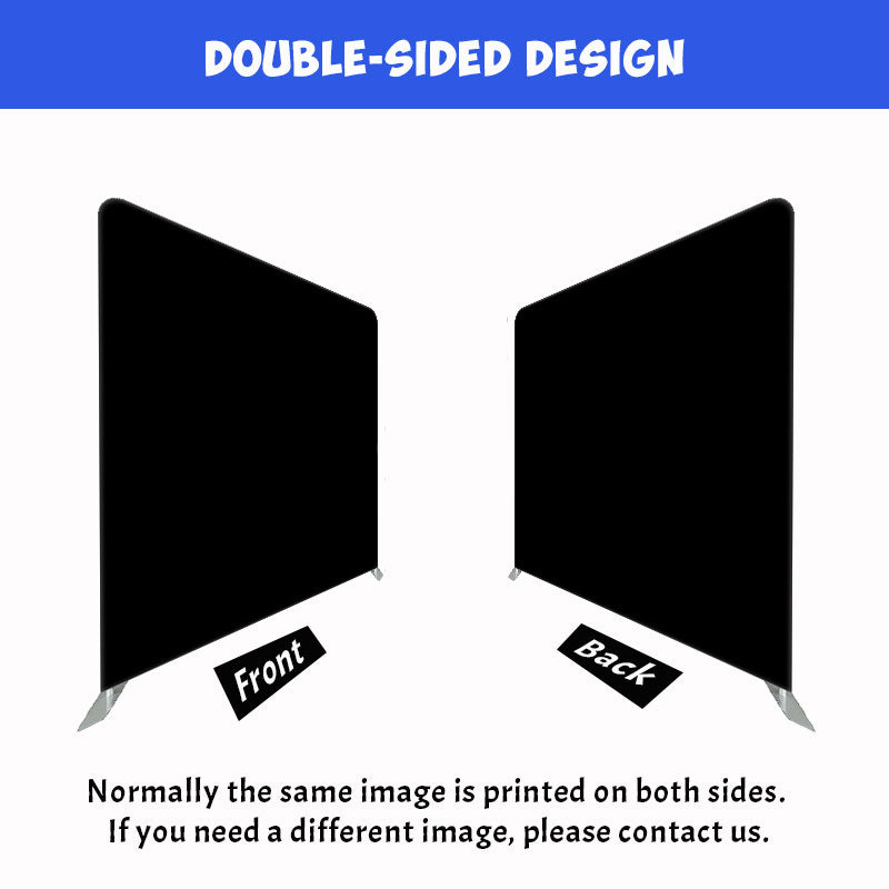 Pure Black Square Double Sided Backdrop - Layoris