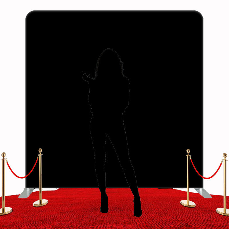 Pure Black Square Double Sided Backdrop - Layoris