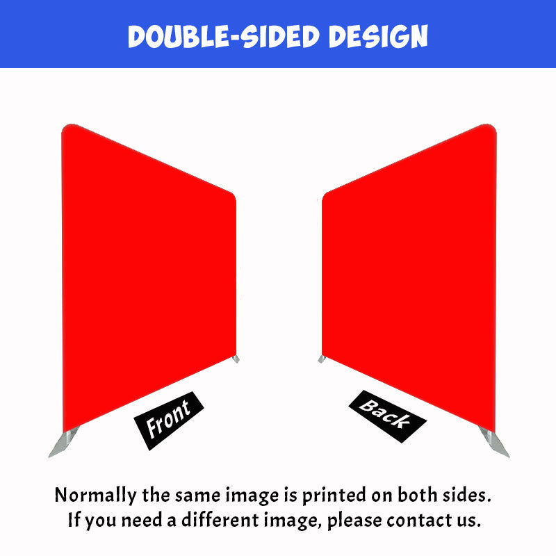 Solid Red Square Double Sided Backdrop - Layoris