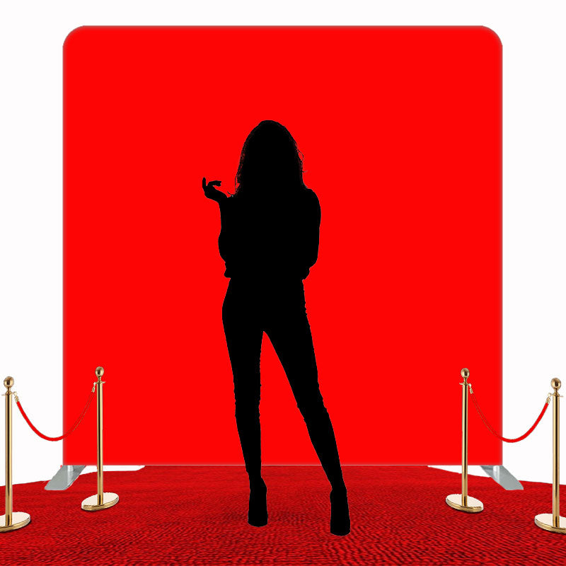 Solid Red Square Double Sided Backdrop - Layoris