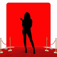 Solid Red Square Double Sided Backdrop - Layoris