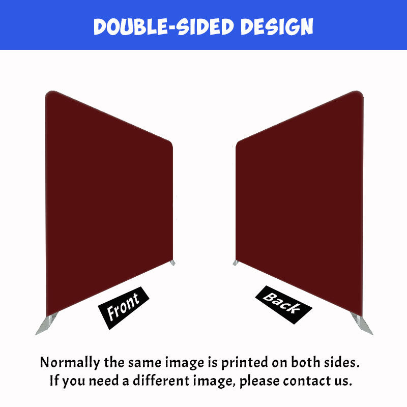 Pure Dark Red Square Double Sided Backdrop - Layoris