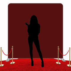 Pure Dark Red Square Double Sided Backdrop - Layoris